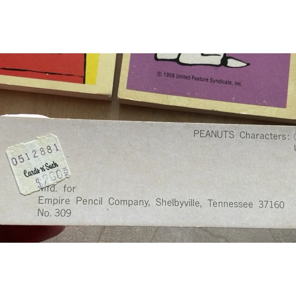 Vintage Peanuts Snoopy Lenticular Ruler + 2 Memo Note Pads New Unused Japan